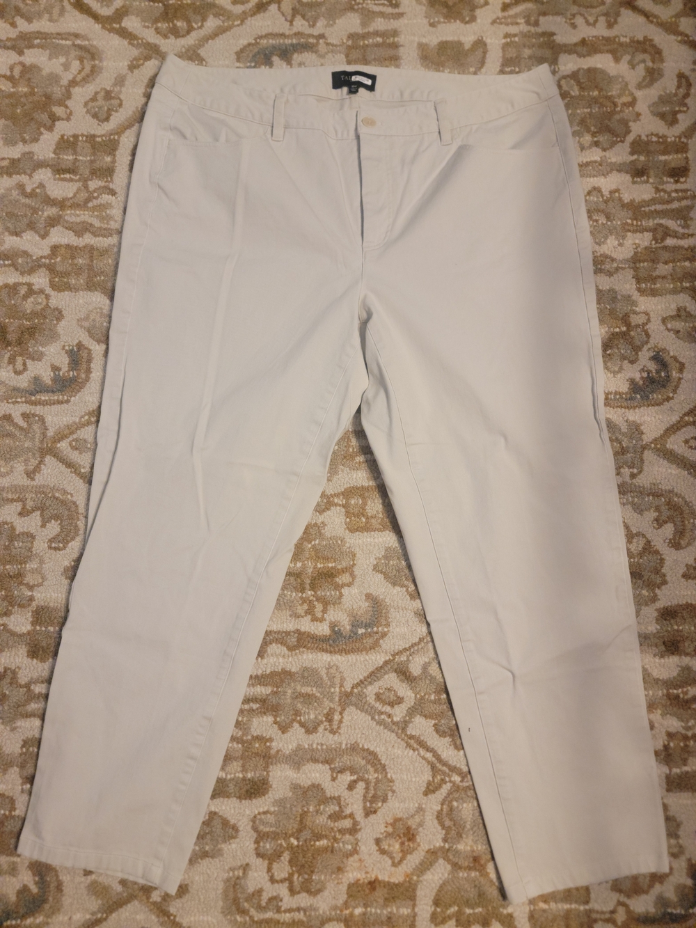 Talbots Men's Straight Chino Pants - Cream